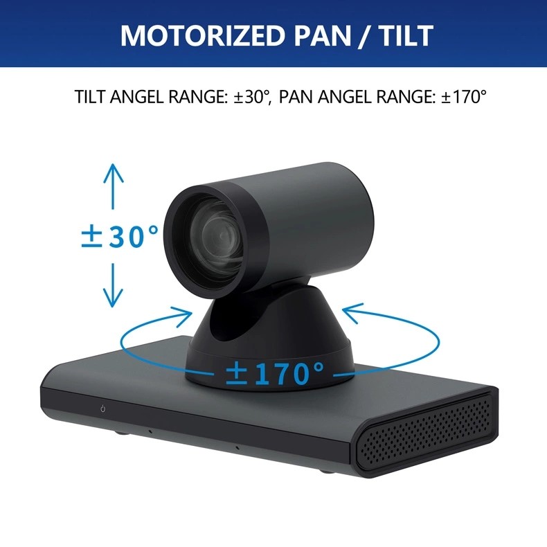 4K All-In-One HD Auto Tracking Video Conference Camera Built In Microphone 12x Optical Zoom 71°Wide Angle Lense Camera 4