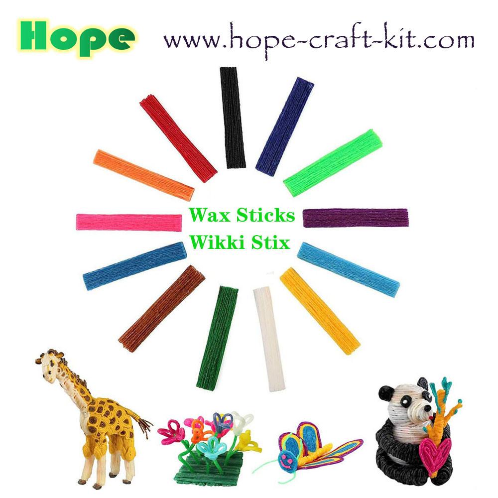 Magic Wax Sticks Wax Wire Wikki Stix Doodle Sticks for Children Kids DIY Hand-Craft Material STEM Innovation OEM
