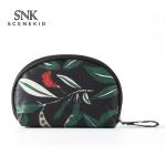 Half Moon Bride Floral Palm Pouch Cosmetic Makeup Bag for Travel