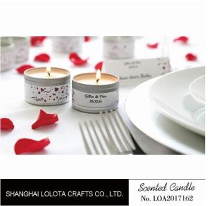 Wholesale Silver And Golden Color Beautiful Scented Candles , Soy Wax Small Tin Candles from china suppliers