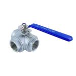 Direct 304/316 Stainless Steel 3-Way Ball Valve with Female Thread Normal