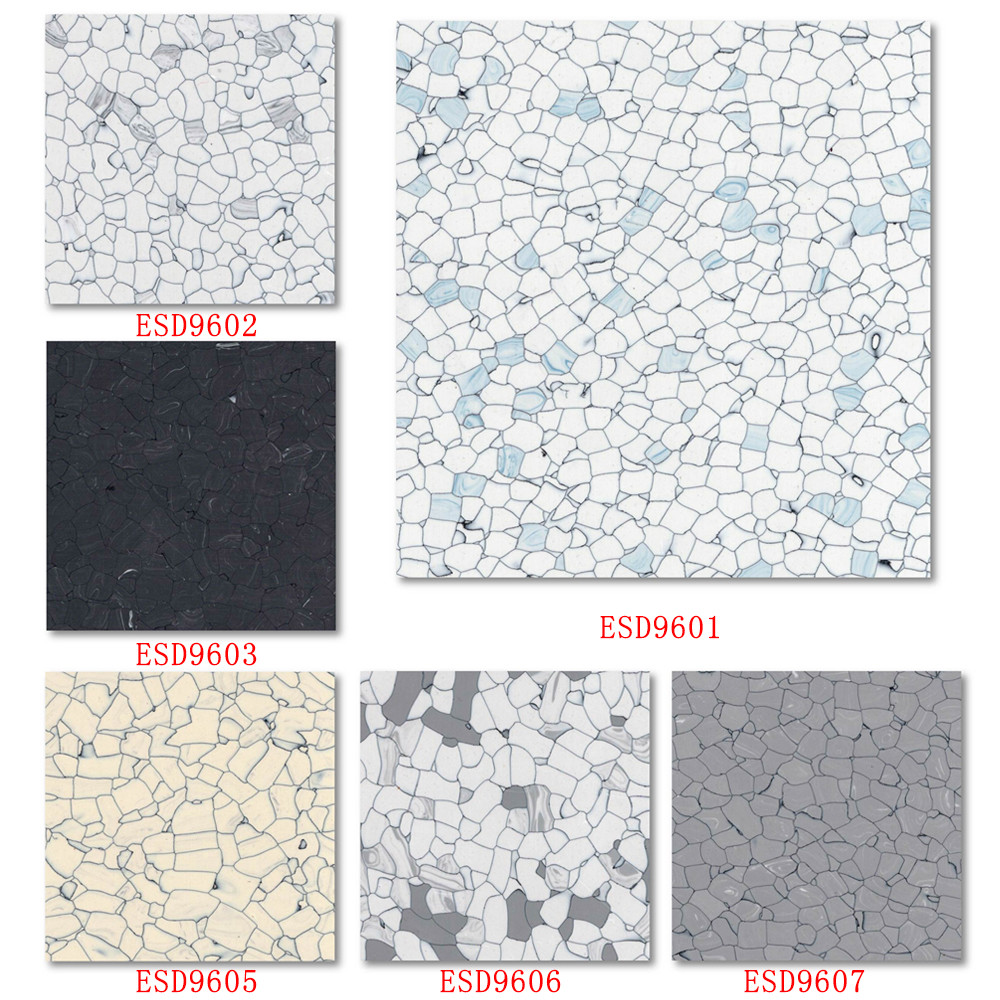 24 X 24inch Antistatic PVC ESD Vinyl Roll Flooring Tiles For Cleanroom Lab Room