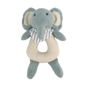 Wholesale 2023 New Natural Baby Stuffed Animal Rattle Elephant Toys Gift Set For Newborn Babies Kid Toys from china suppliers