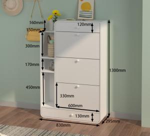 Wholesale White Wooden Multi-functional Storage Shoe Cabinet from china suppliers