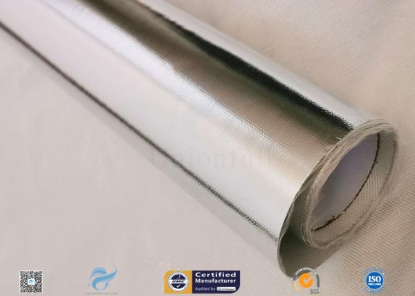 Aluminium Foil Laminated Silver Coated Fabric Flame Retardant 4HS Heat