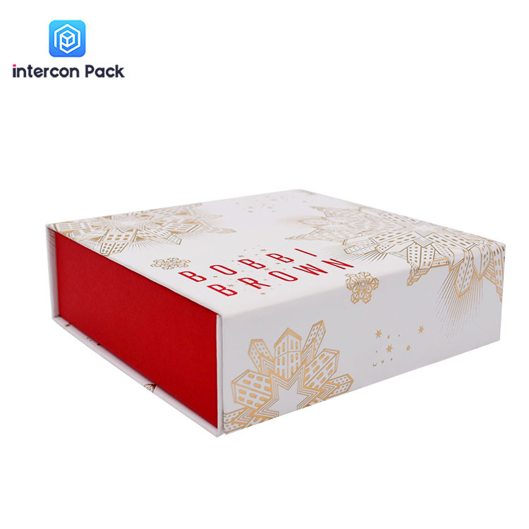 Flip Folding Packaging Boxes 30x28x16cm , Customizable Color Wrapping Paper Gift Box