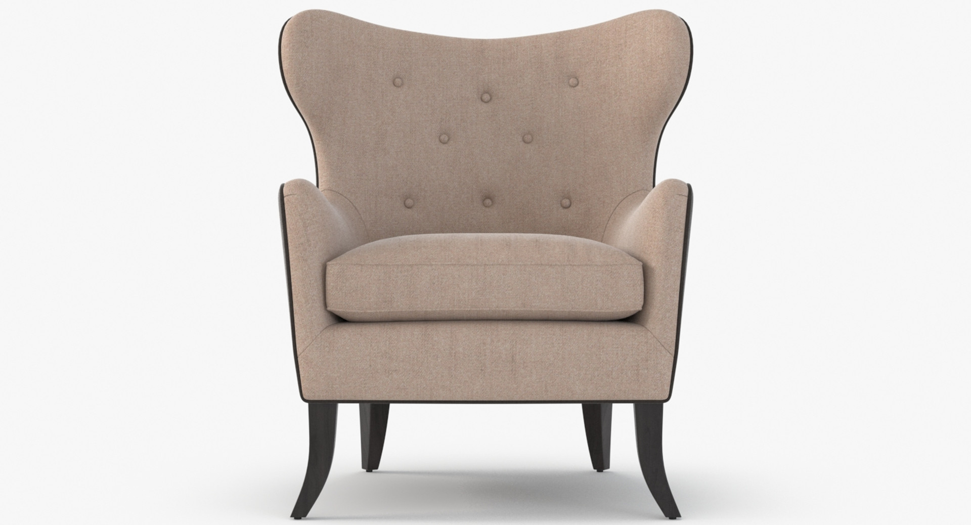 Modern Hotel Room Fabric Chair With Wood Frame 40cm Seat Height