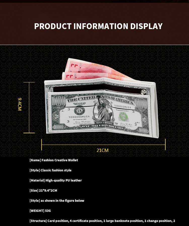 Availiable National Print Wallets For Fashionable Short Men Euro Canada And Zipper