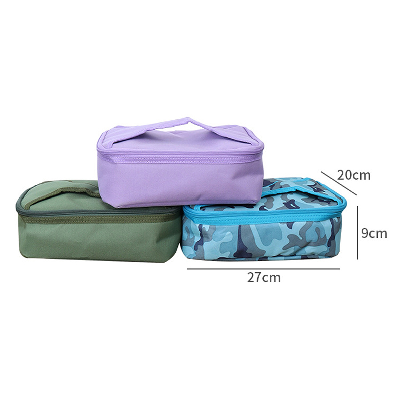 2 Compartment Lunch Box Silicone Household Products Collapsible Lunch Containers