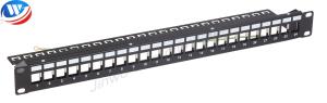 Wholesale CAT6A Keystone Jack Panel 24 Ports Cold Rolled Steel 19 Inch Rack Patch Panel from china suppliers