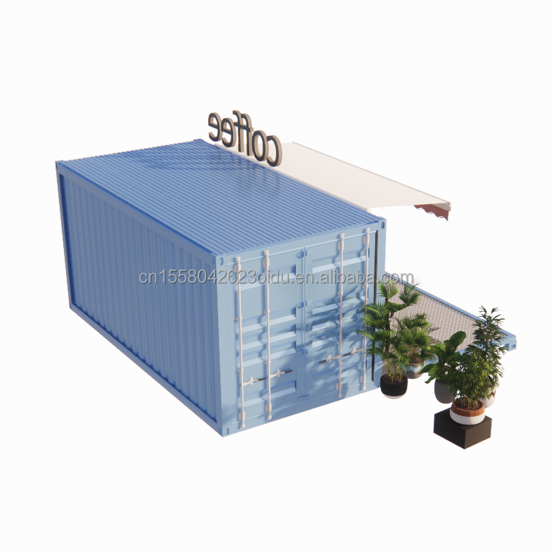 Bathroom Container Houses 20ft Foldable Luxury Prefabricated Portable Shipping Container Prefab Coffee Shop