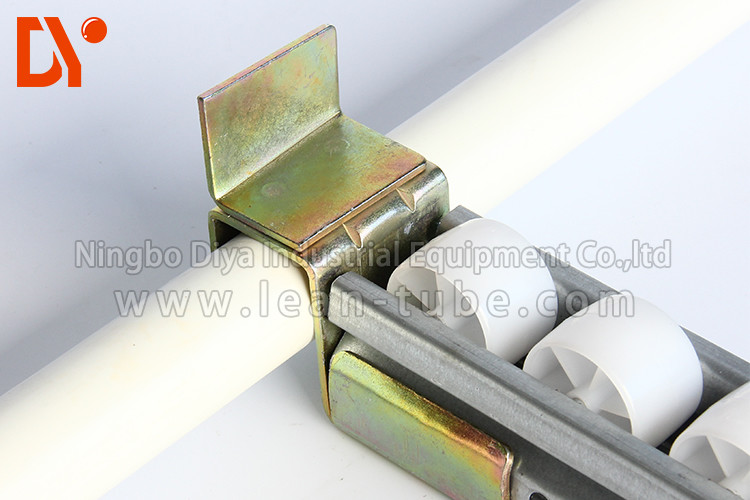 Assemble Line Roller Track Conveyor , Small Roller Track Yellow Color