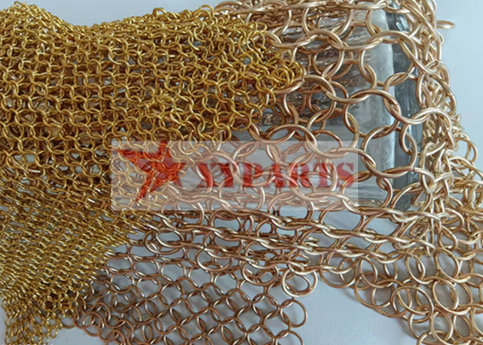 Carbon Steel Round Ring Mesh For Shopping Mall Decoration
