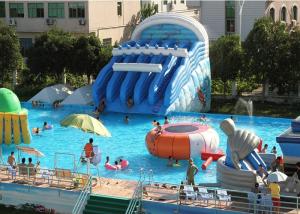 Wholesale Giant Metal Frame Pool , Above Ground Pool Water Slide For Amusement Park from china suppliers