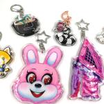 OEM ODM Anime Cute Key Charms Custom Acrylic Ornaments Eco Friendly