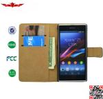 New Arrival 100% Qualify PU Wallet Leather Cover Cases For Sony Xperia Z1 L39H