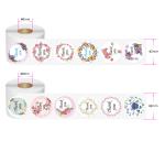 Vinyl Round Flower Personalised Thank You Stickers