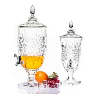 Wholesale China Wholesale lead-free crystal glass 4.5L glass juice beverage dispenser with tap from china suppliers