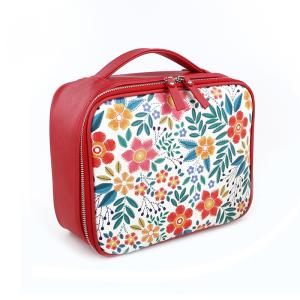 Wholesale Floral PU L24*D9*H19CM Makeup Organizer Travel Bag from china suppliers