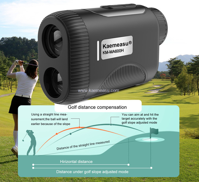 Kaemeasu 450mA Rechargeable Golf Laser Rangefinder With Slope OEM ODM