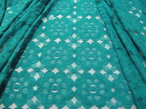 Wholesale Beautiful Green Cotton Nylon Lace Fabric Mesh Eco friendly CE SGS SYD-0008 from china suppliers