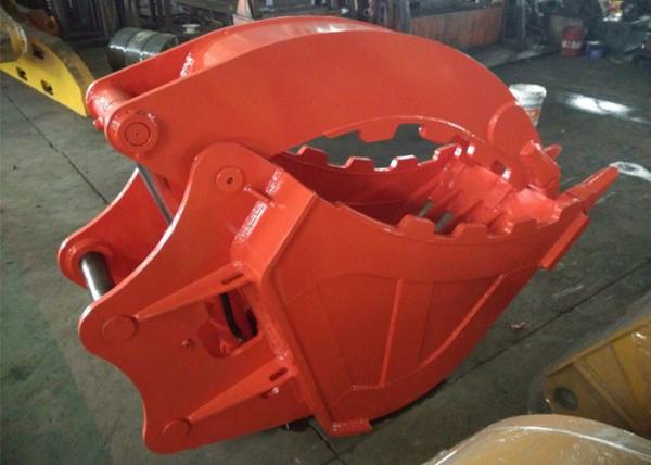 Single Cylinder Excavator Bucket Grab , Excavator Rock Bucket For Doosan DX225