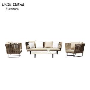 Wholesale Italian Style Outdoor Garden Furiture Weather Resistant Rattan Lounge Set from china suppliers