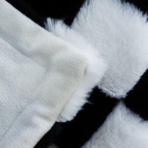 Wholesale 320gsm Checkerboard Pattern Faux Fur Throw Weighted Faux Fur Blanket from china suppliers