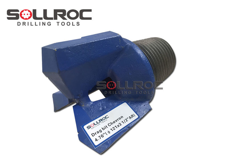 165mm Chevron Drag Drill Bit 6.5 Inch API 3 1/2" For Mining