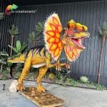 Simulation Dinosaur Water Spray Animatronic Dilophosaurus For Jurassic Them Park