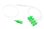 SC APC Fiber Optic PLC Splitter Mini Steel Type Green 1x4 PLC Fiber Splitter