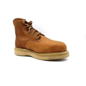 Wholesale Mens Flat Sole Work Boots High Top Round Toe Steel Toe Boots Vintage British Style from china suppliers