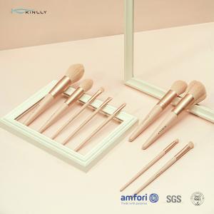 Wholesale Pink Aluminum Ferrule Makeup Brush Wooden Handle Cosmetic Brush Set from china suppliers