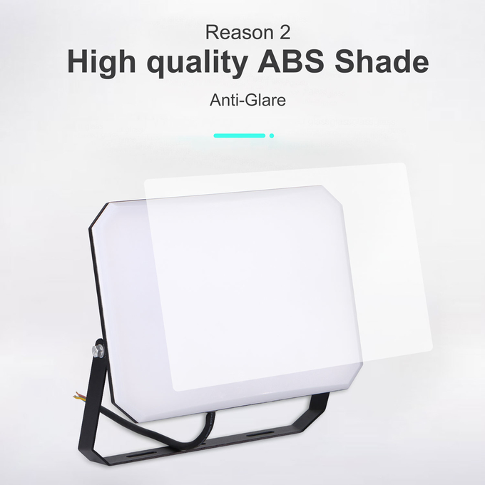 Full Wattage Long Cable Outdoor LED Flood Lights 120° Degree Beam Angle 2700-6500K IP65