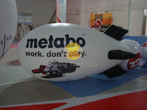 4*1.6m Attractive Inflatable Advertising Helium Zeppelin Balloons for Weather