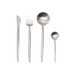 SGS 4 Piece Kitchen Flatware Sets 18/8 Stainless Steel Gold Plated Spoon And