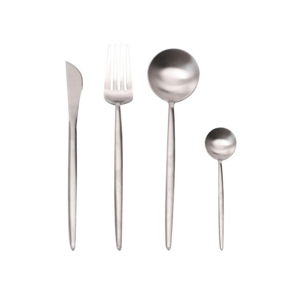 SGS 4 Piece Kitchen Flatware Sets 18/8 Stainless Steel Gold Plated Spoon And
