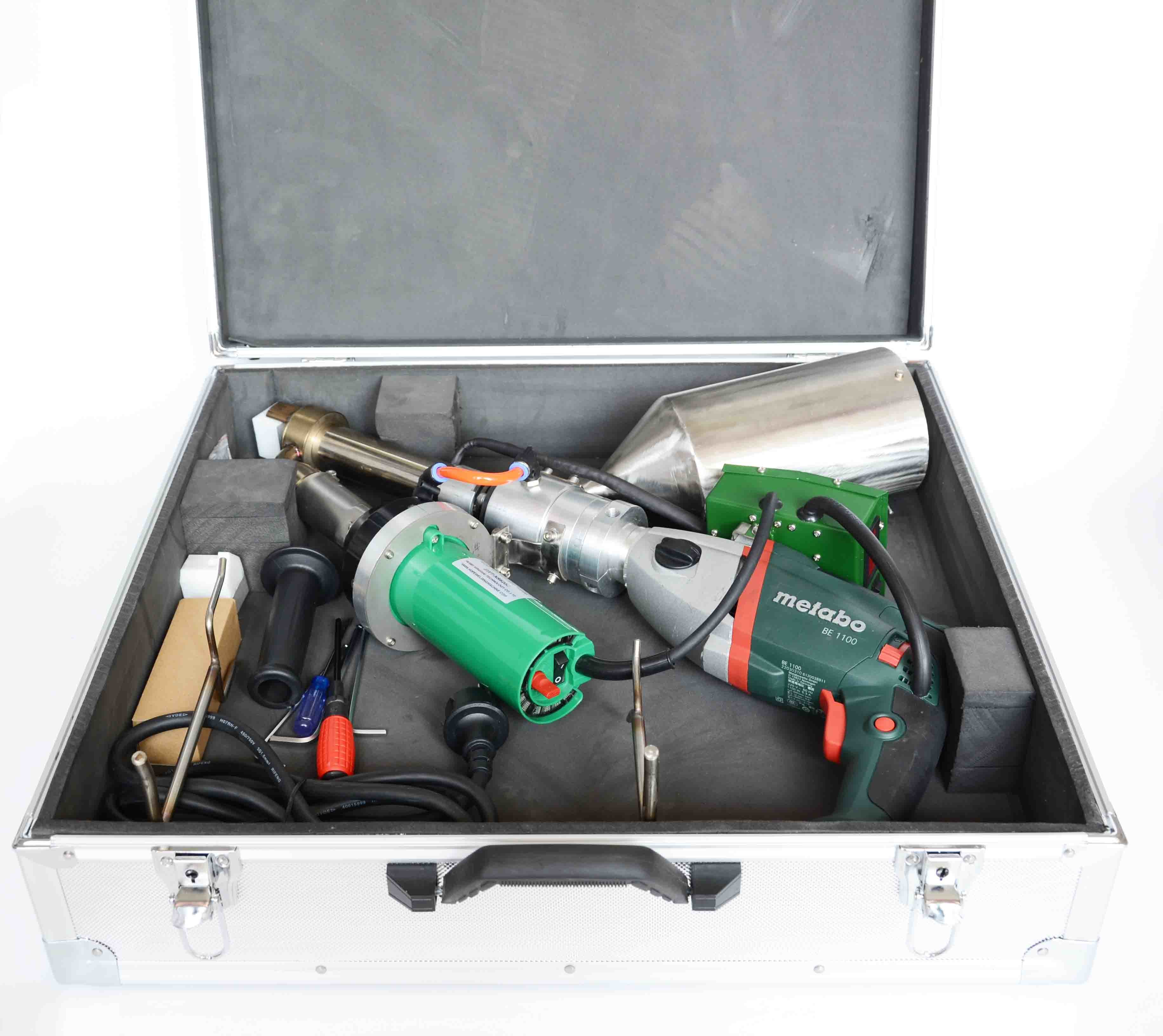 220V PE PP Pipe Granule Extrusion Welding Gun 8kg 1600W Hot Air Power