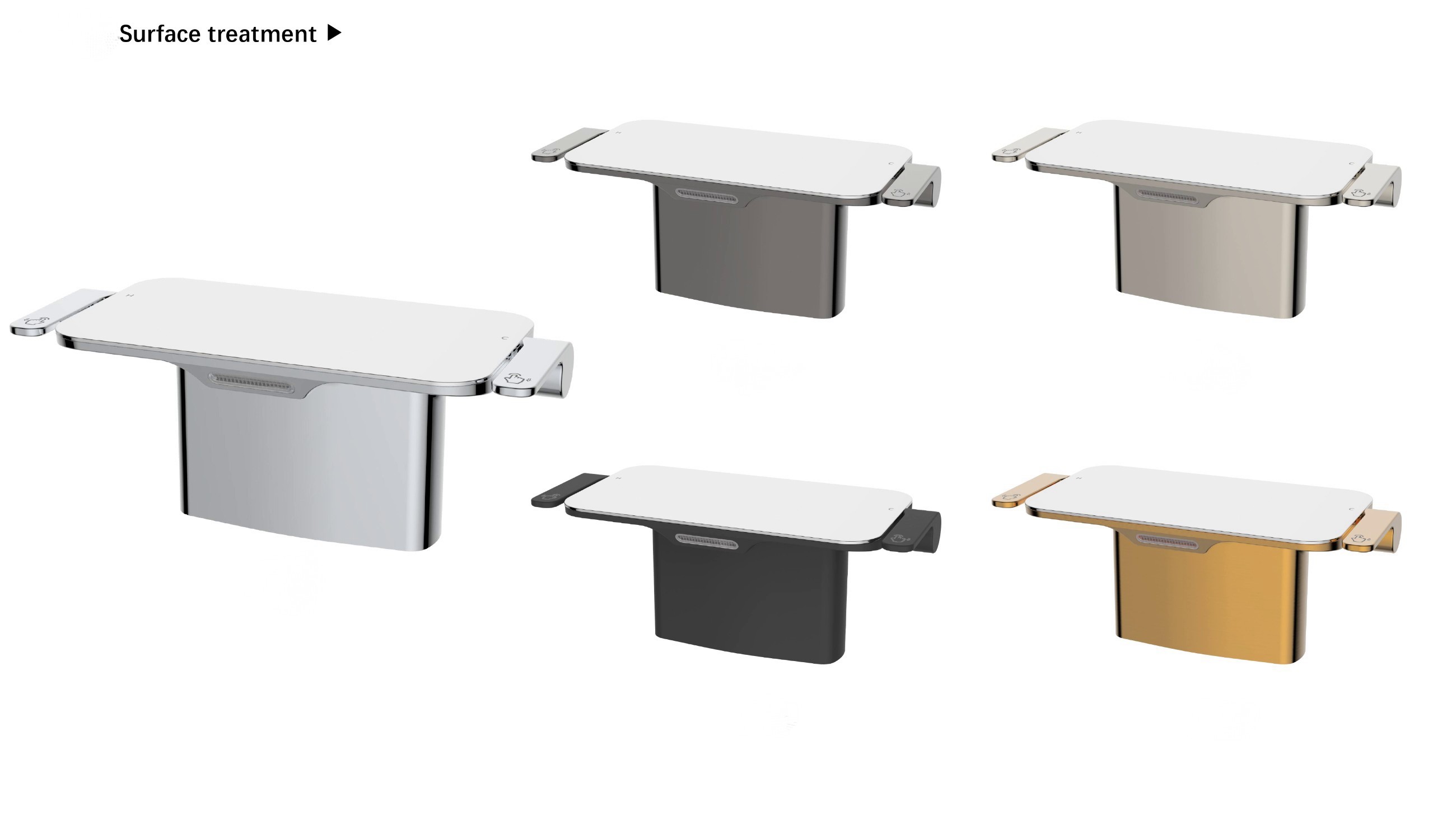 Double Handle Installation Silver Bathroom Shelving Basin Faucet Ceramic Valve Core