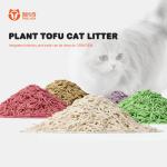 Pink Tofu Sand Cat Soybean Fiber Nature Eco Cat Litter Highly Adsorbent
