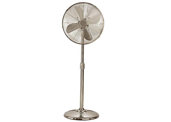16 '' Retro Metal Construction Standing Oscillating Fan With 100% Full Copper