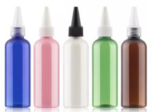 China Tattoo Ink PET Lotion Squeeze Bottle With Twist Cap 100Ml Multi Color on sale