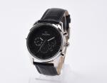 Business Gift Leather Strap Wrist Watches , IP Plating Mens Stainless Steel