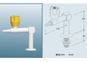 Wholesale Corrosion / Heat Resistance Laboratory Brass Gas Tap With Ceramic Valve from china suppliers