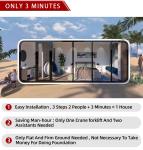 40ft Prefabricated Homes Mobile Space Capsule House Trailer for Hotel and