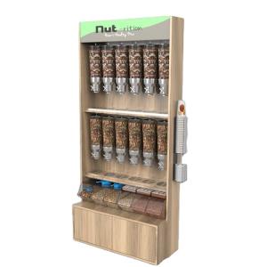 Wholesale Free Standing Wooden Candy Dispenser Display Stand for Snack Store from china suppliers