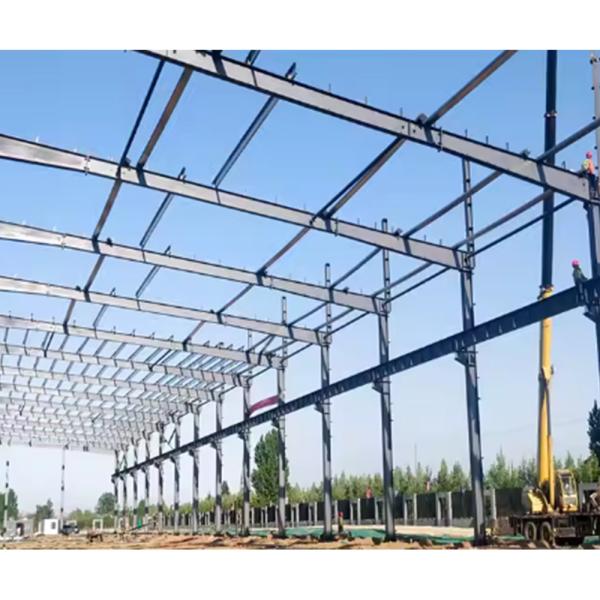 Welded Steel Prefabricated Agricultural Buildings H Section Steel Frame