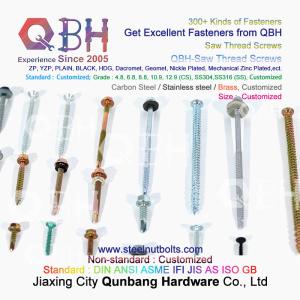 Wholesale QBH ZP Plain HDG Black Carbon Stainless Steel Self Tapping Self Drilling Saw Thread Screws from china suppliers