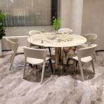 Luxury Furniture Round Dining Tables Marble Top Italian Dinner Table Restaurant