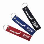 High-Visibility + Compact" Boeing 737 Embroidered Keychain - Detailed Aircraft